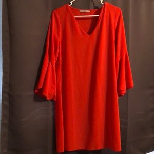 George orange flutter sleeve dress orange size 8